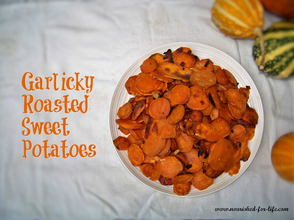 Garlicky Roasted Sweet Potatoes