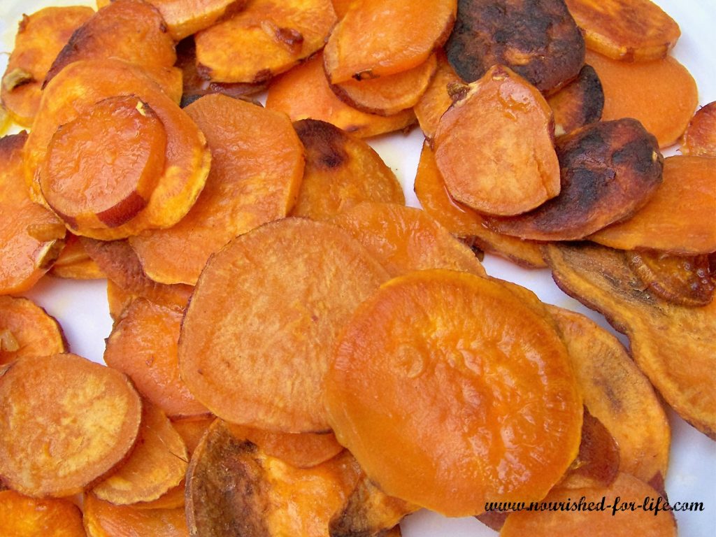 Garlicky Roasted Sweet Potatoes