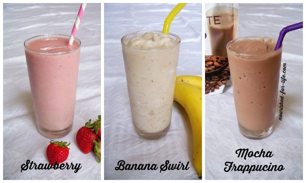 Strawberry Smoothie, Banana Swirl Ice Cream & Healthy Mocha Frappuccino